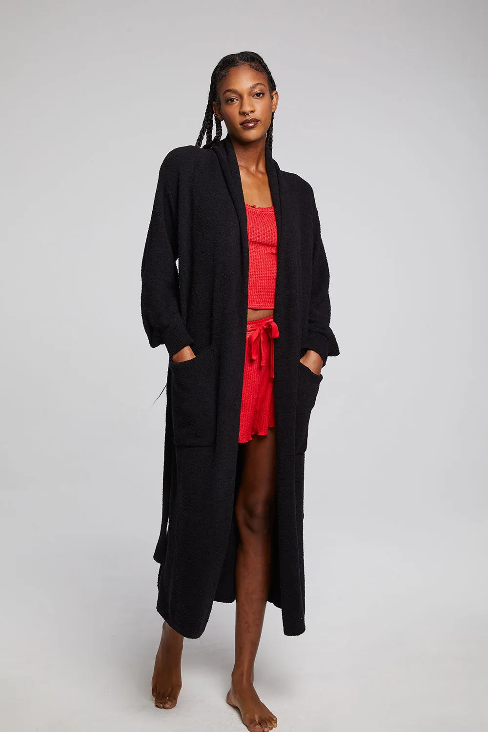 Evee Maxi Licorice Cardigan