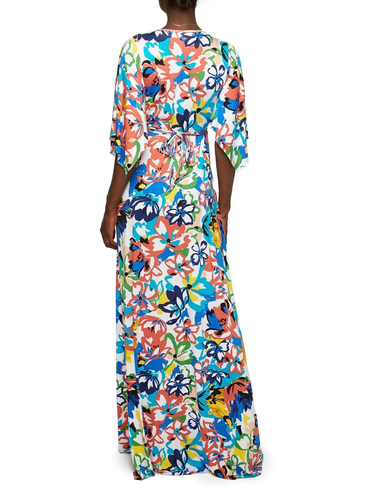 Flores Long  Maternity Caftan Dress