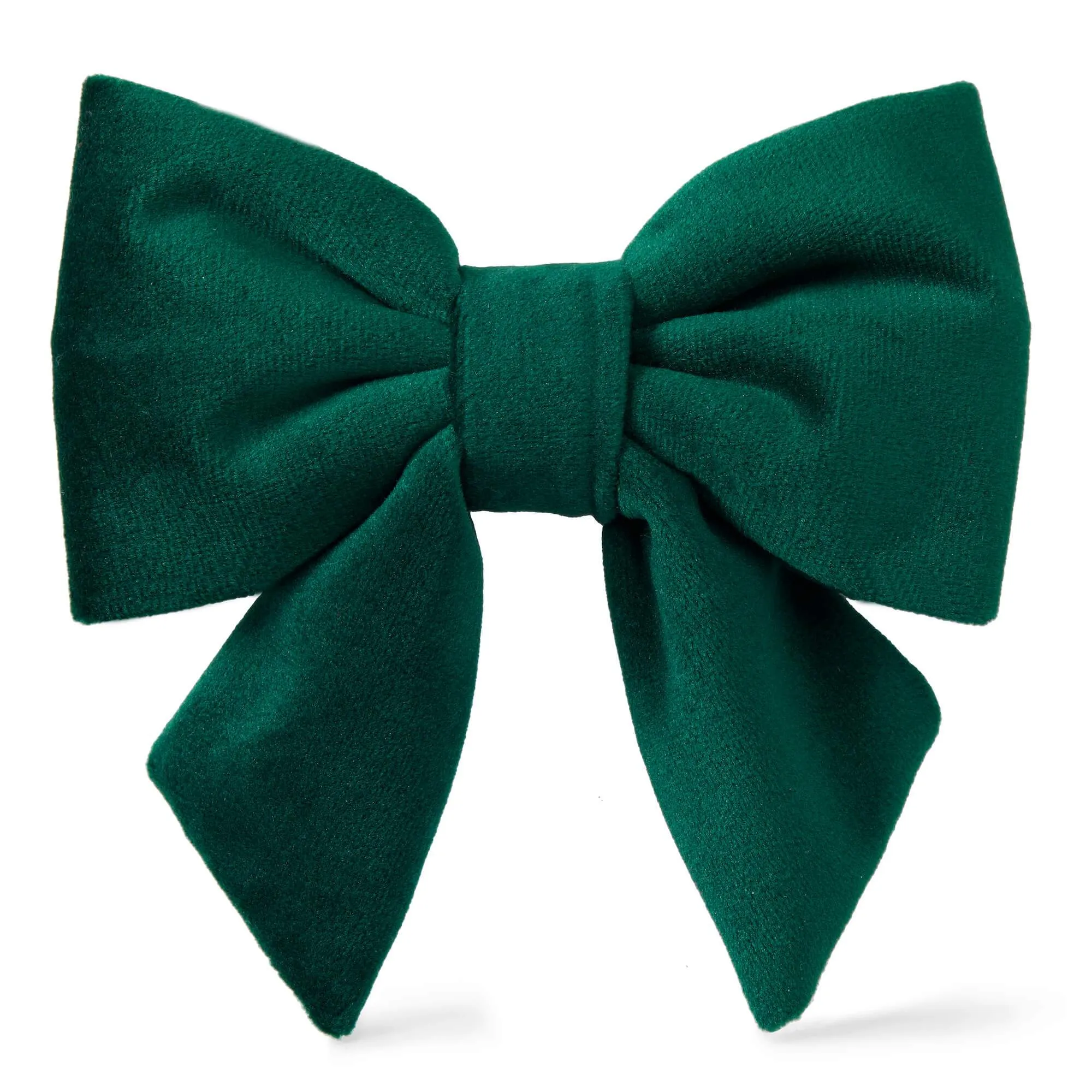 Forest Green Velvet Lady Dog Bow