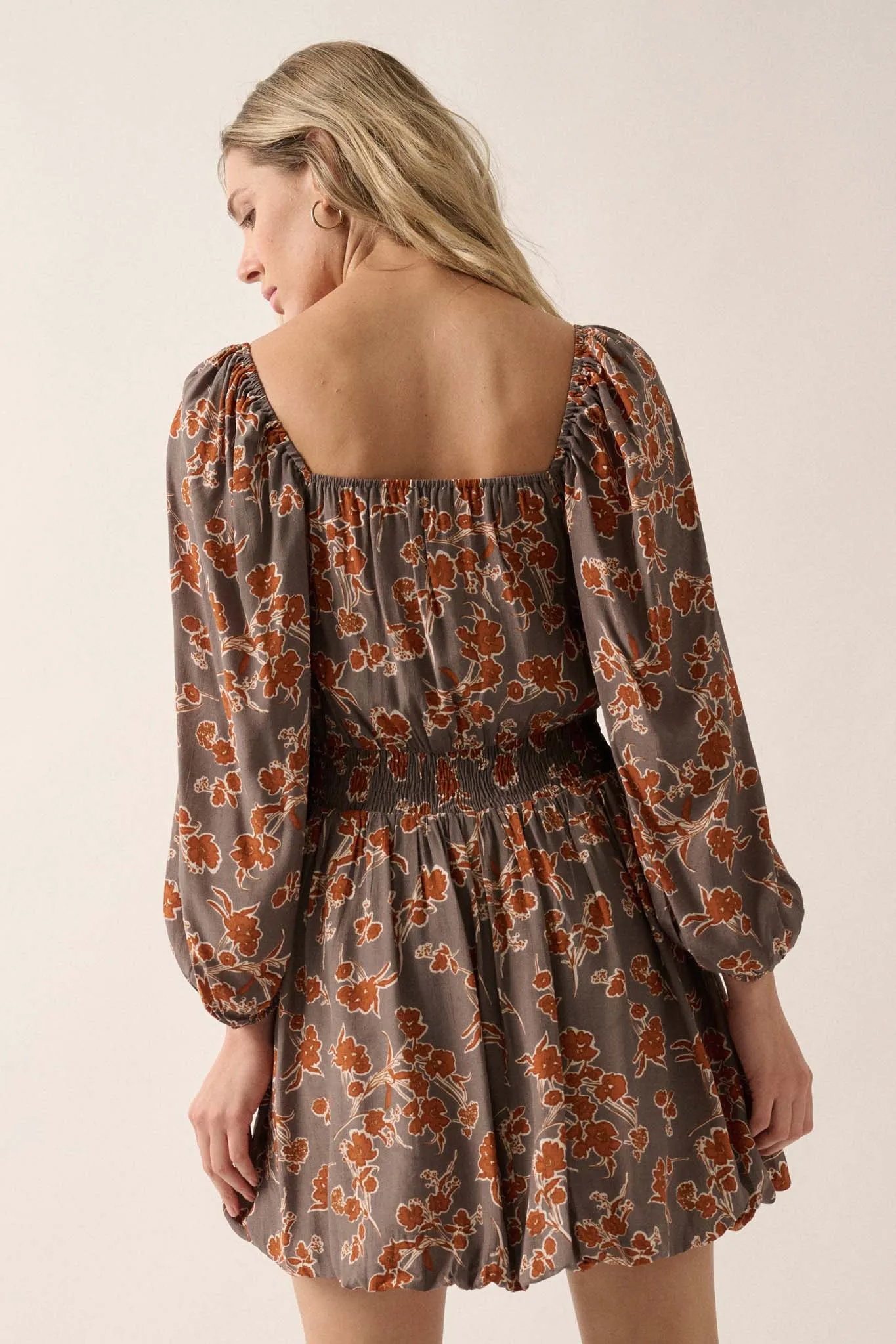 Forgotten Garden Floral-Print Corset Mini Dress