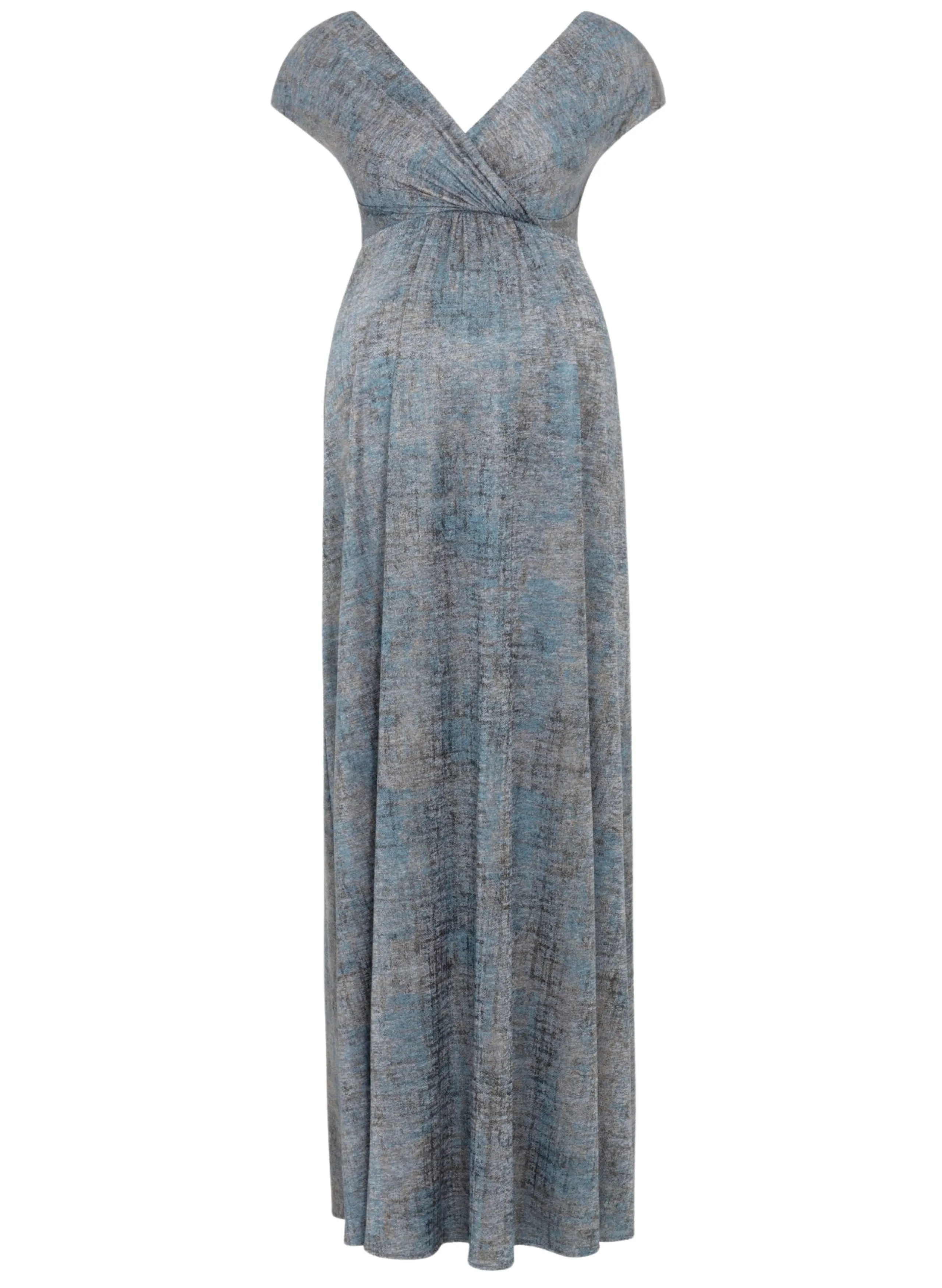 Francesca Maternity Maxi Dress - Bronze Blue