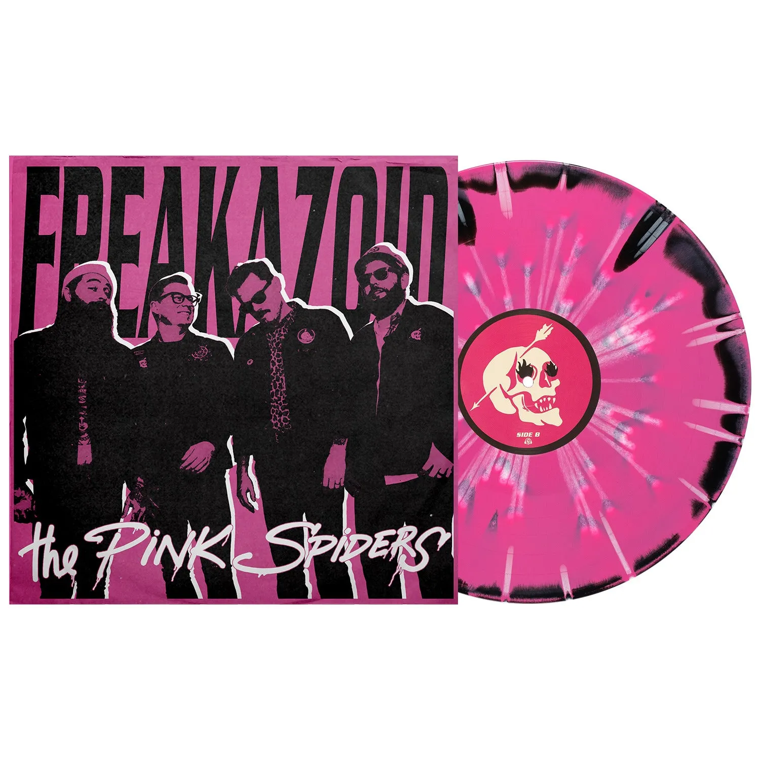 Freakazoid - Black & Hot Pink Aside/Bside W/ White Splatter LP