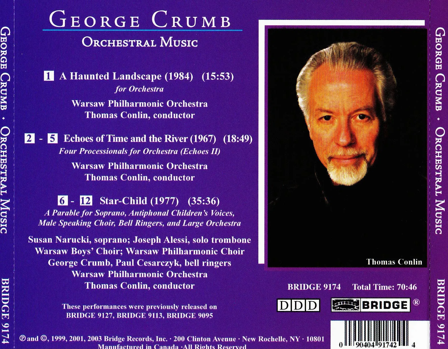 George Crumb: Orchestral Music <BR> BRIDGE 9174