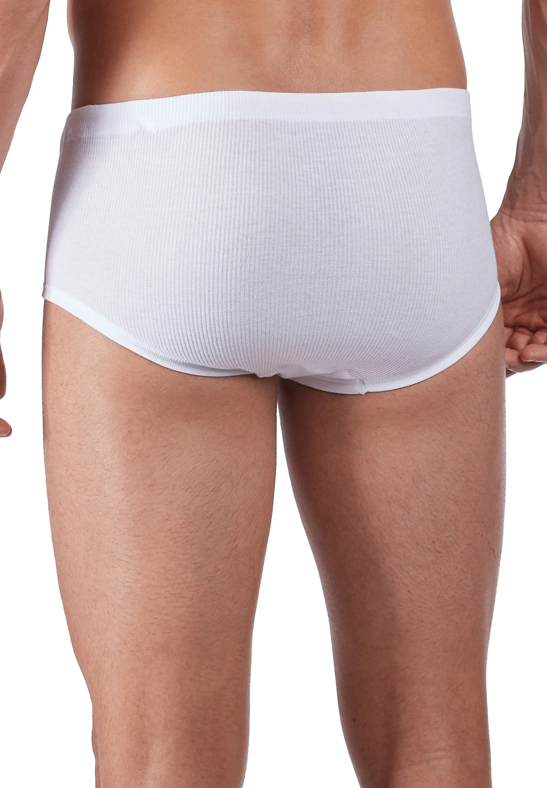 HUBER hautnah - Cotton Fine Rib - Briefs with fly 2 Pack