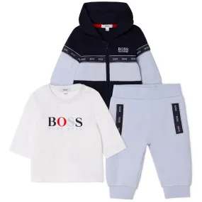 Hugo Boss Baby Boys  T-Shirt Trousers Cardigan Set J98330