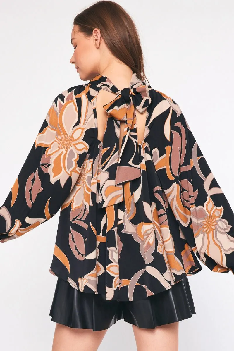 Instant Love Black Floral Top