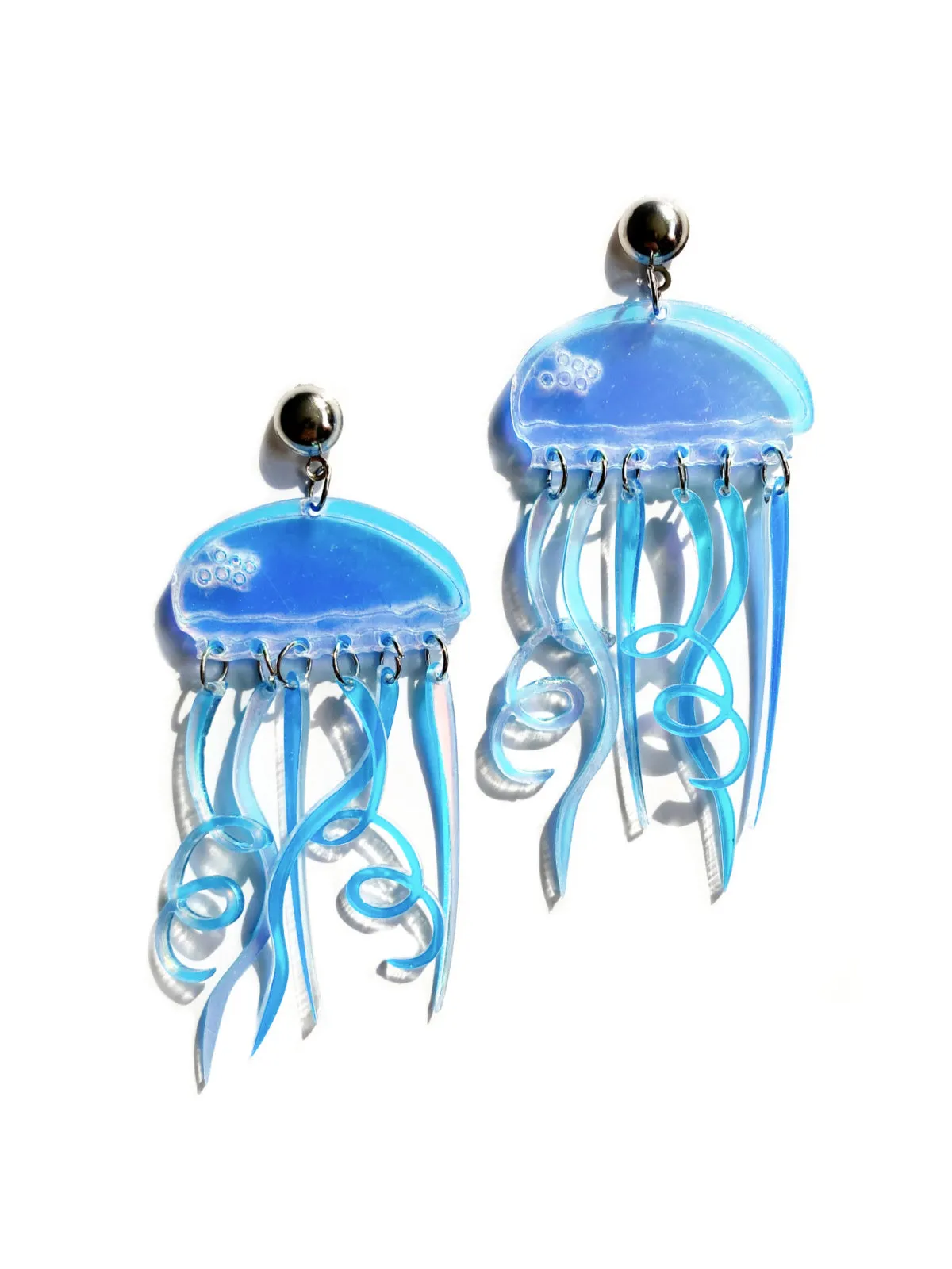 Iridescent Jellyfish Statement Earrings