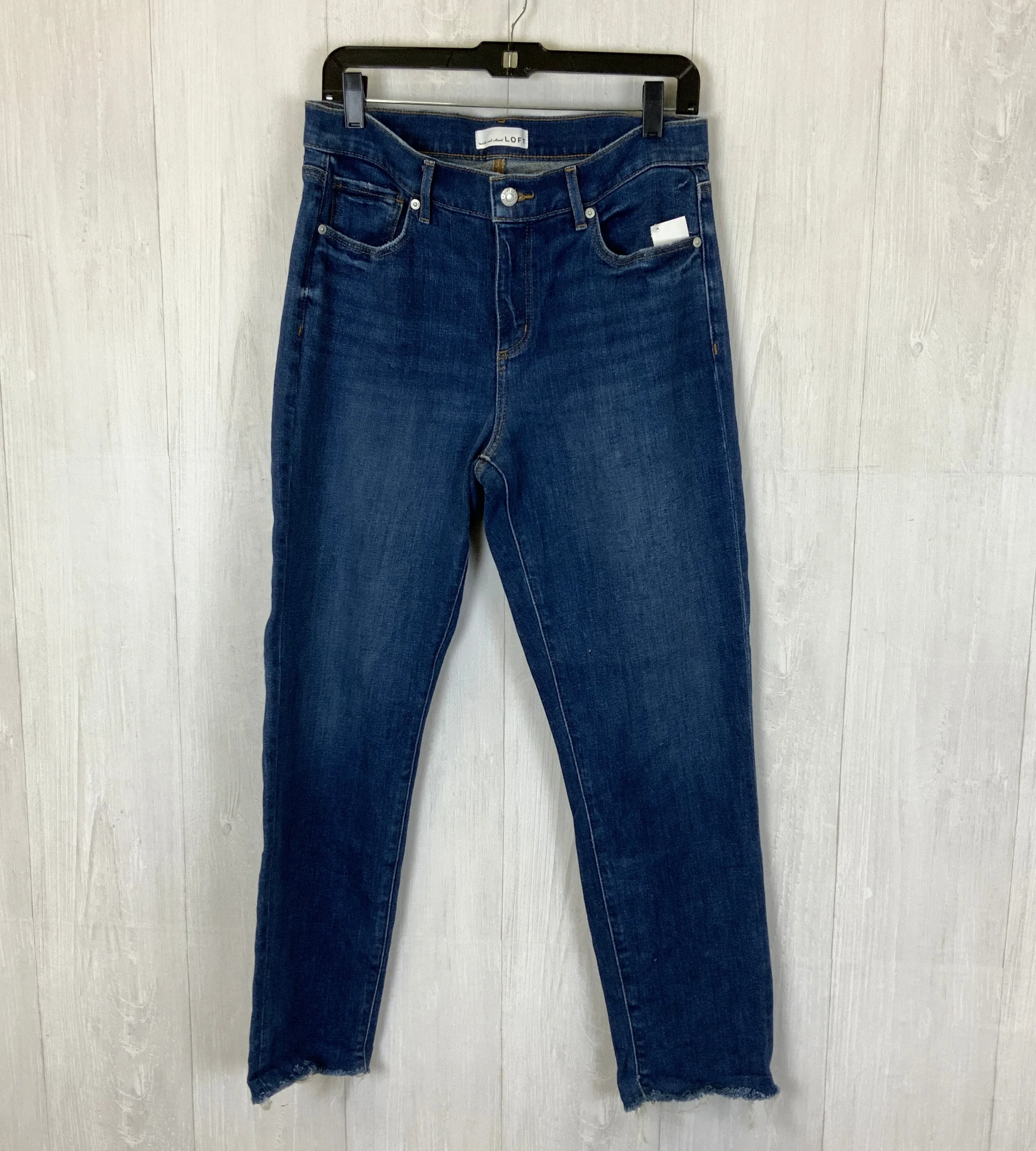 Jeans Straight By Loft In Blue Denim, Size: 8