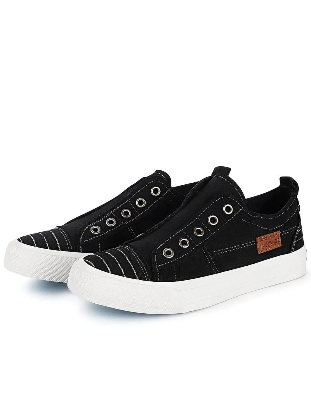 JENN ARDOR Women Low-Top Tennis Canvas Sneaker