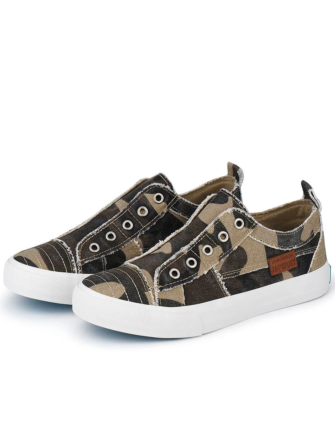 JENN ARDOR Women Low-Top Tennis Canvas Sneaker