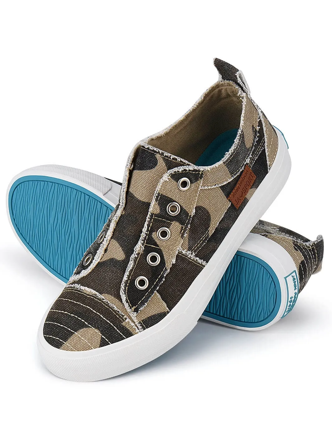 JENN ARDOR Women Low-Top Tennis Canvas Sneaker