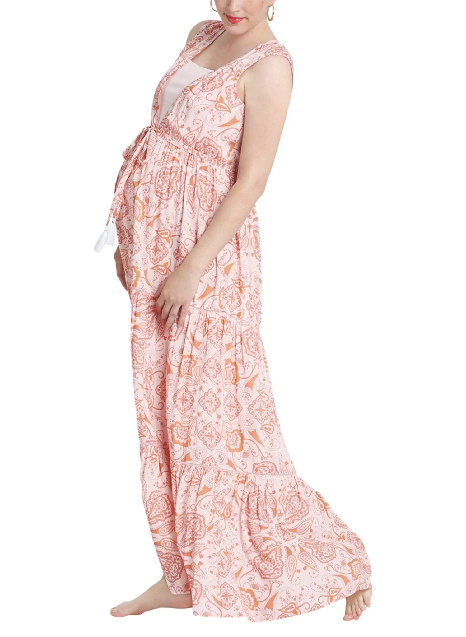 Maternity & Nursing Dress Queen of Hills in Light Pink