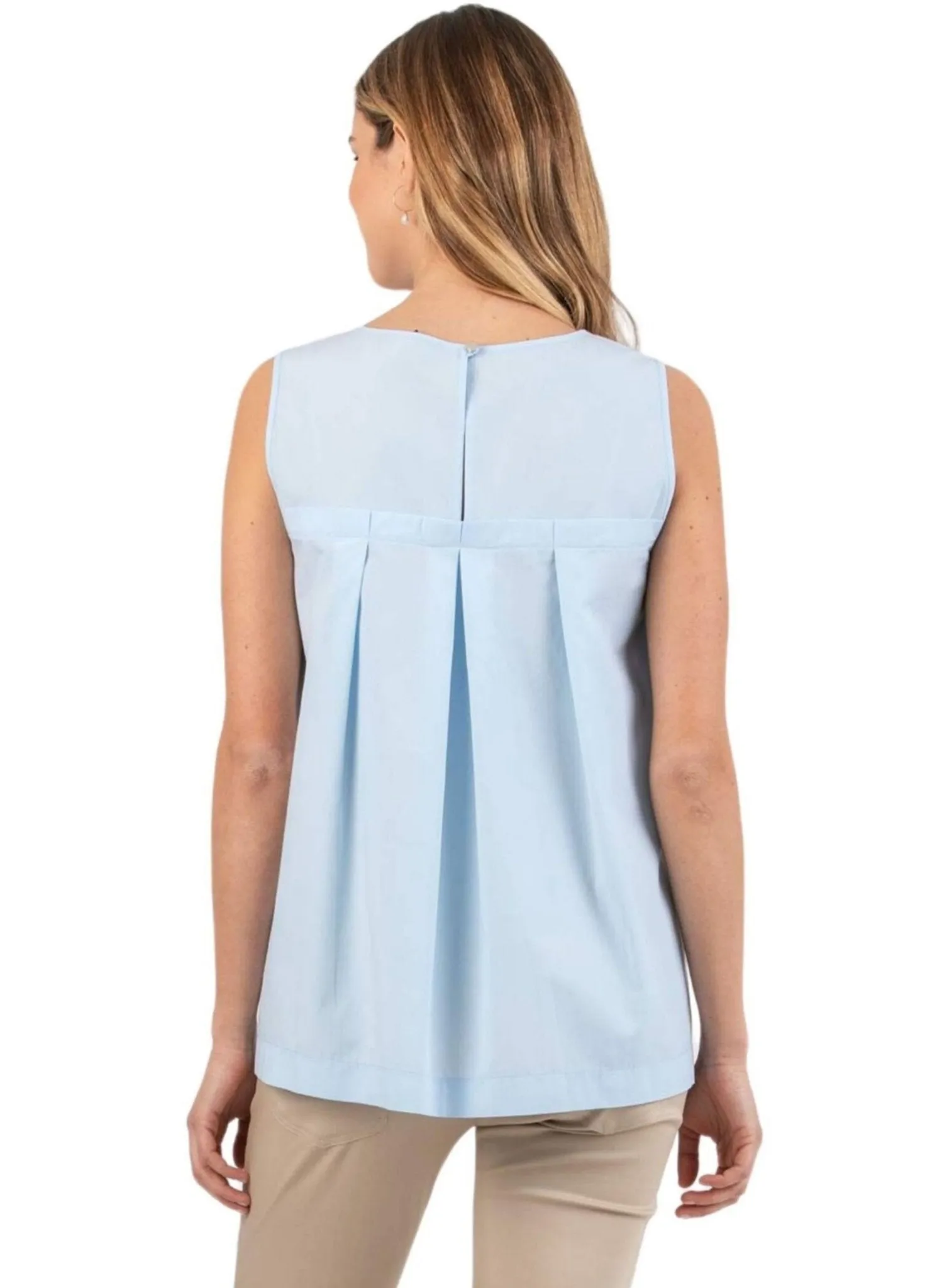 Maternity Top with Creases on the Back - Blue