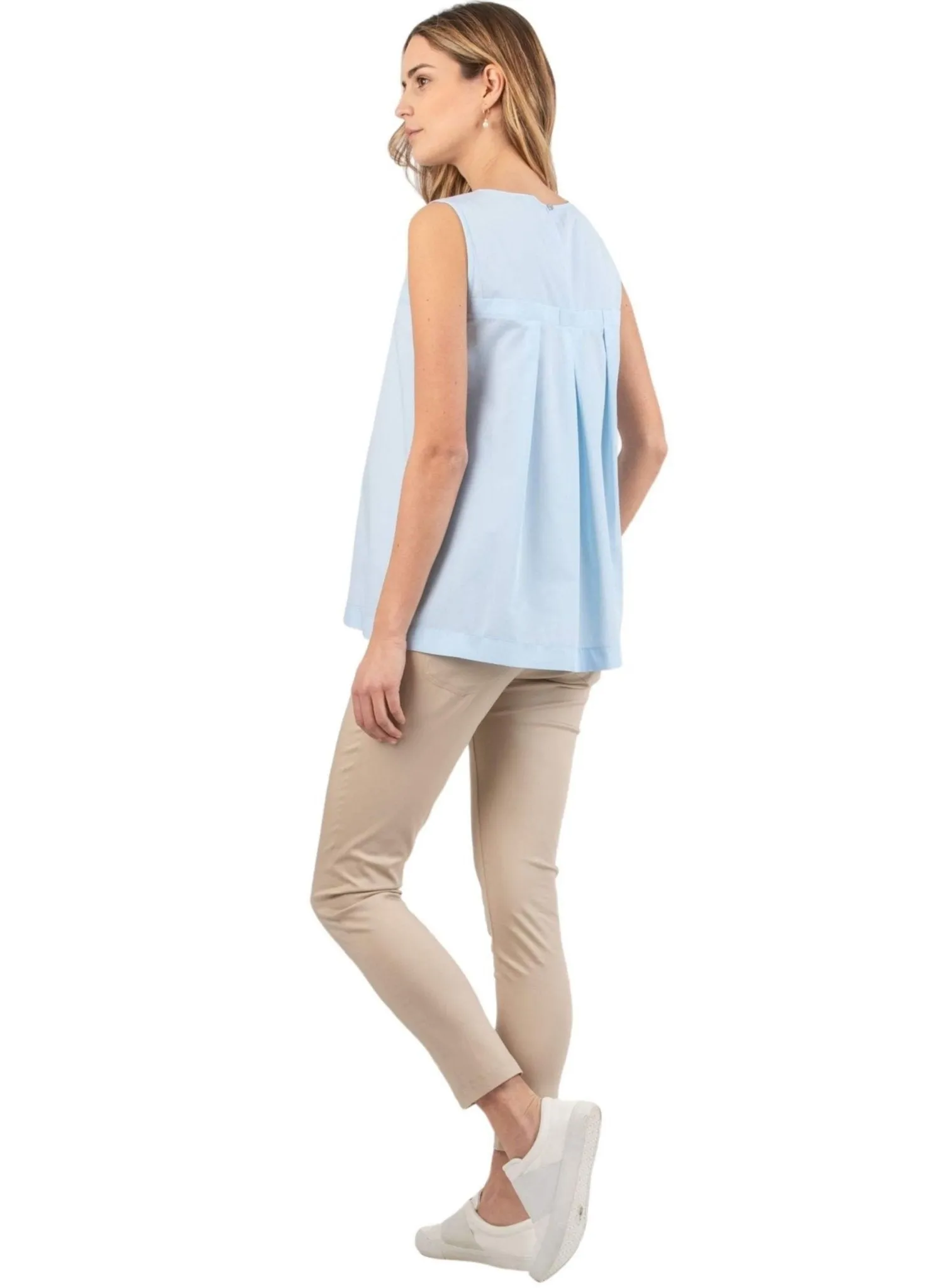 Maternity Top with Creases on the Back - Blue