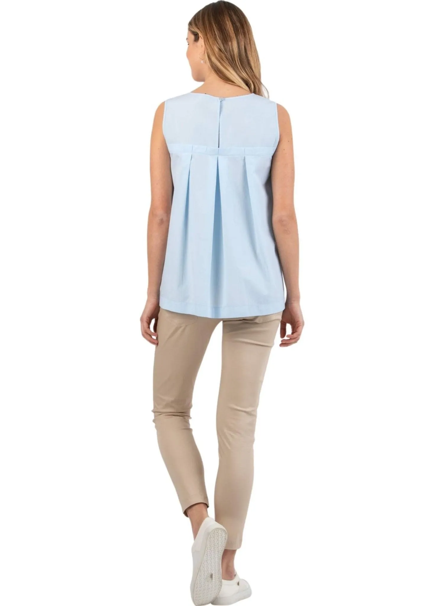 Maternity Top with Creases on the Back - Blue