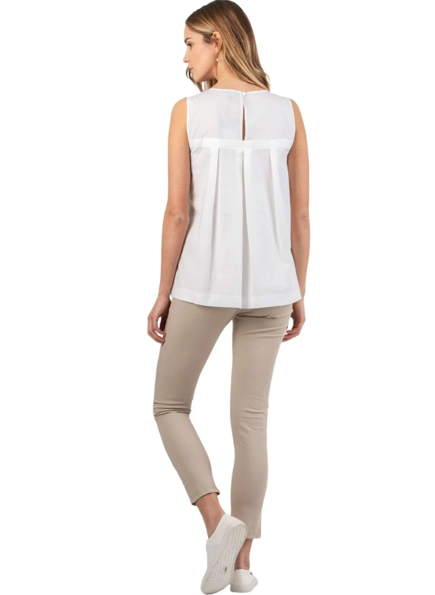 Maternity Top with Creases on the Back - Off White