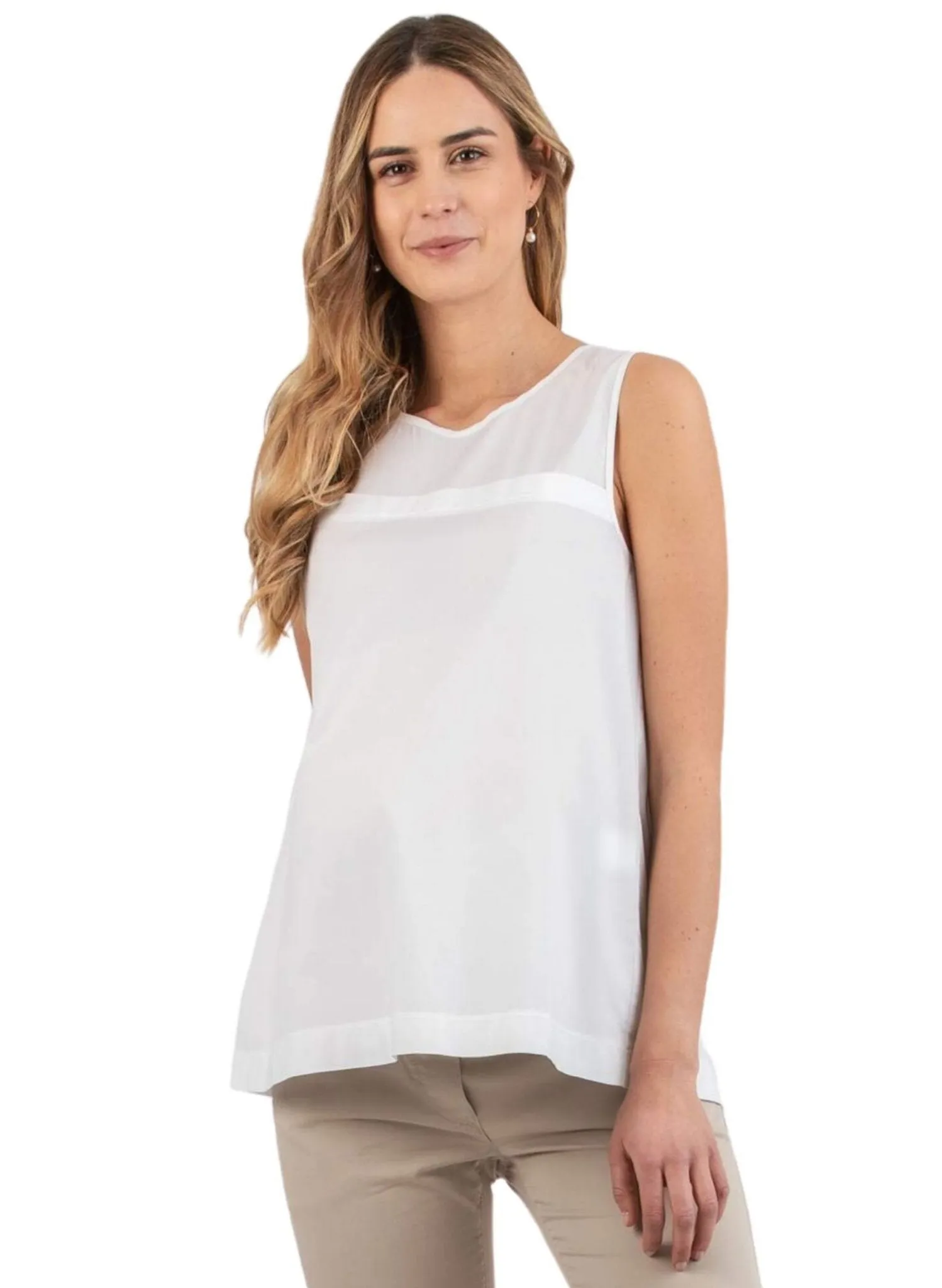 Maternity Top with Creases on the Back - Off White