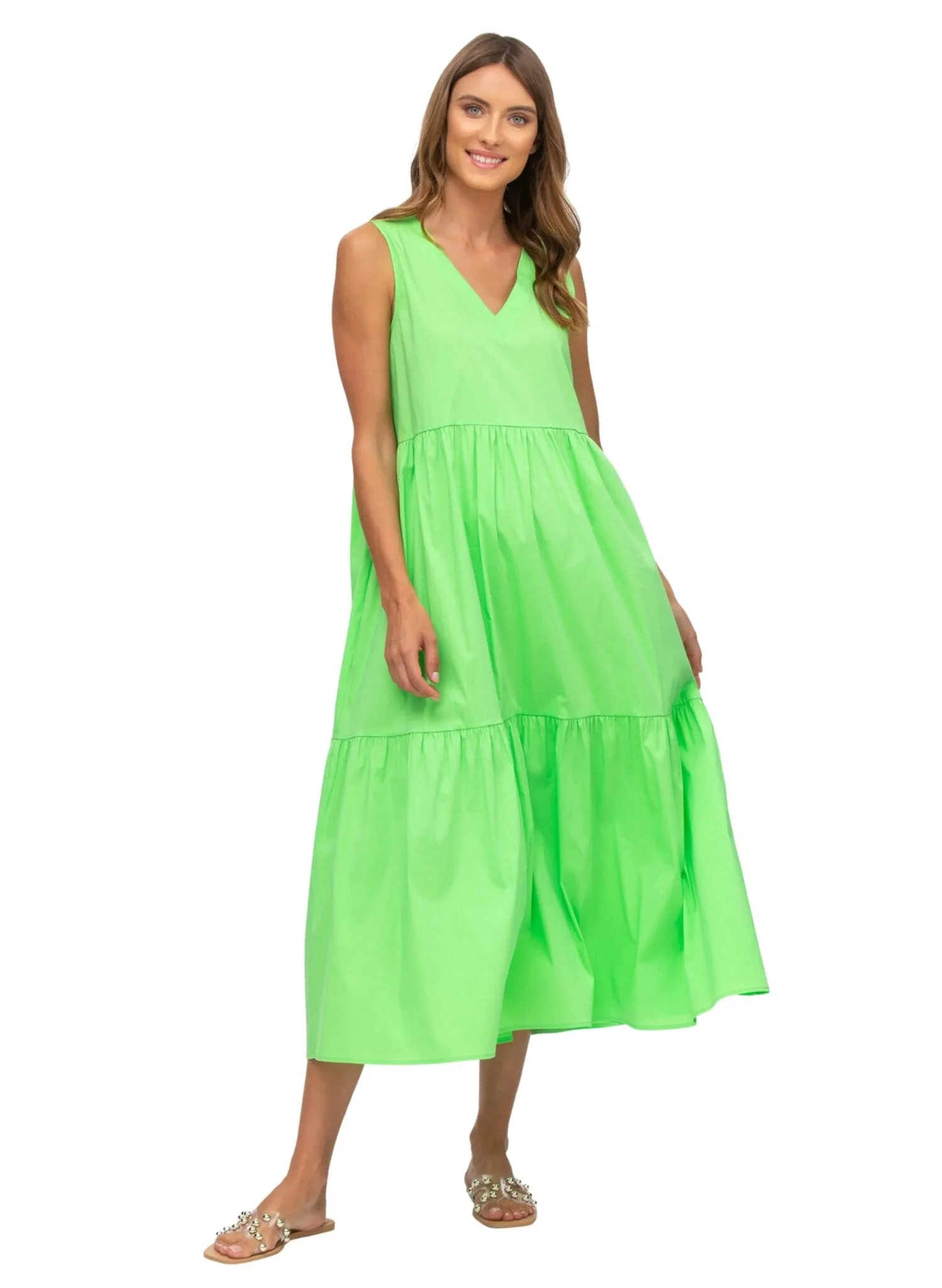 Melody Maternity Maxi Dress - Apple Green