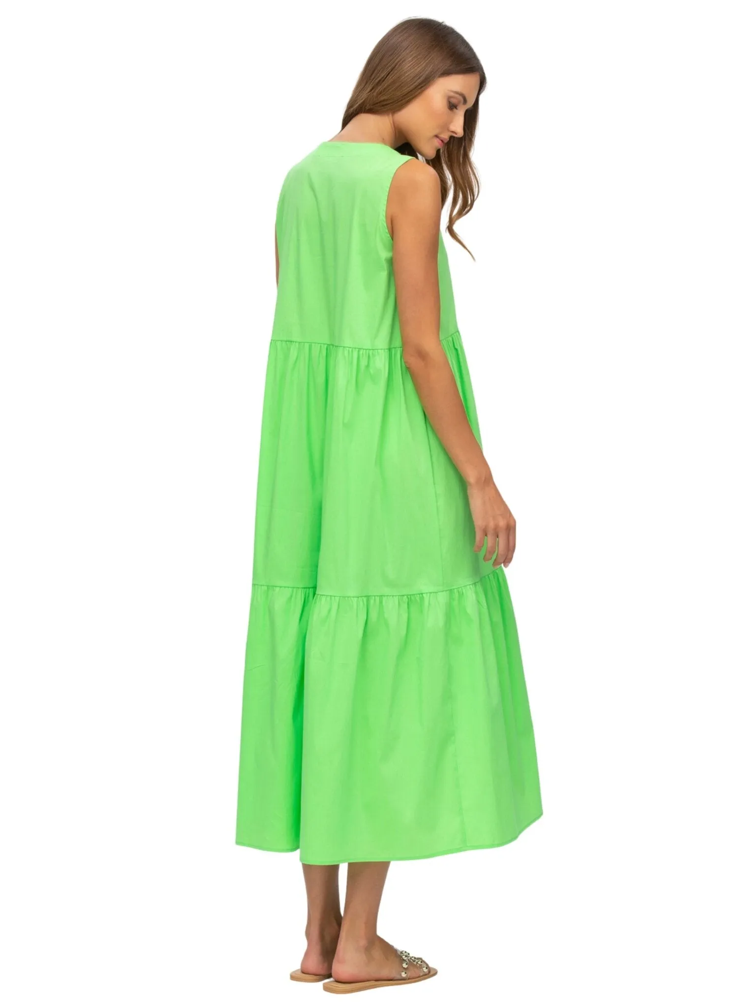 Melody Maternity Maxi Dress - Apple Green