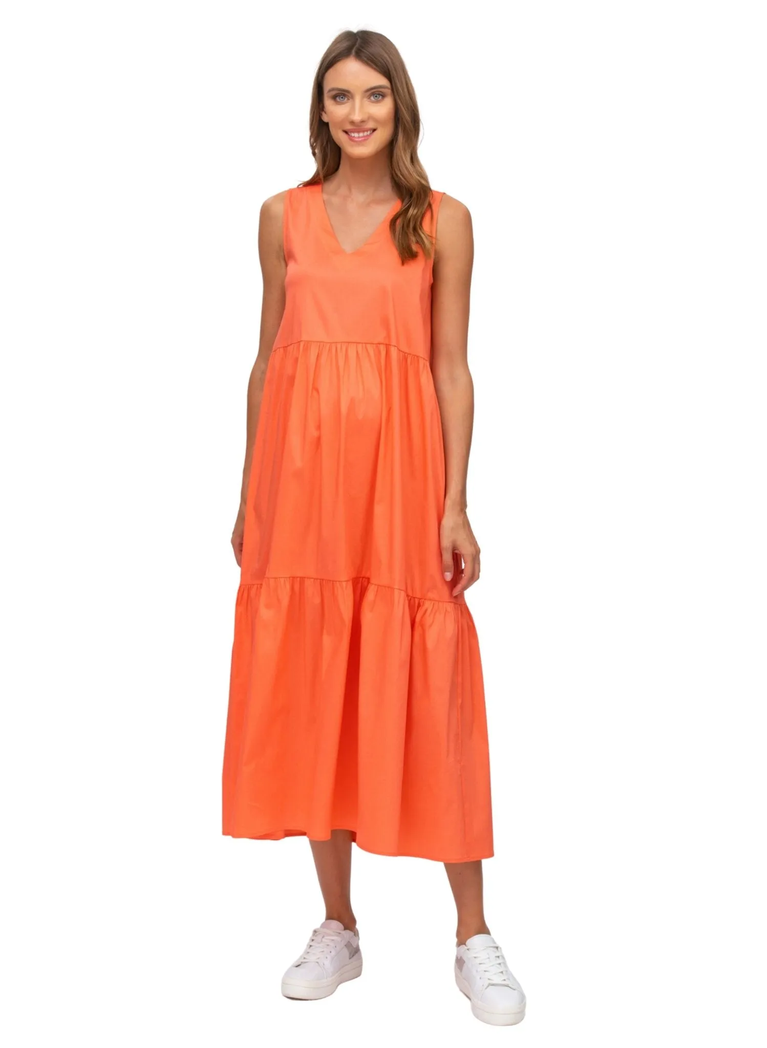 Melody Maternity Maxi Dress - Paradise Coral