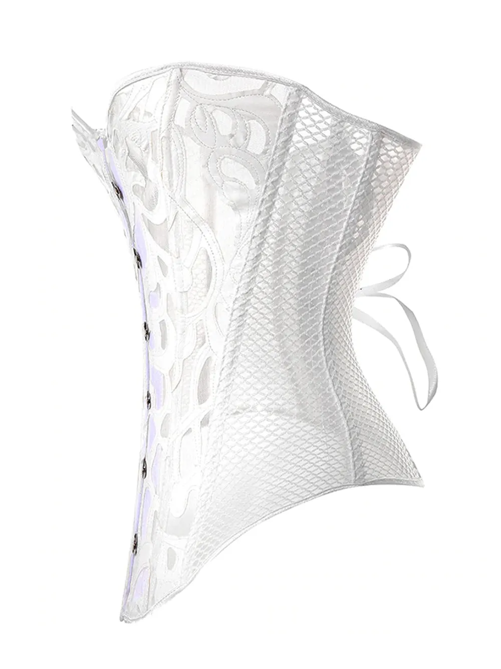 Mesh Corset in White