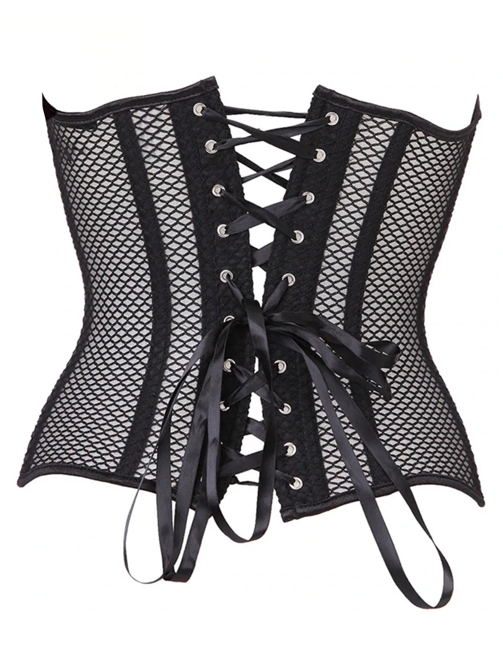 Mesh Corset in White