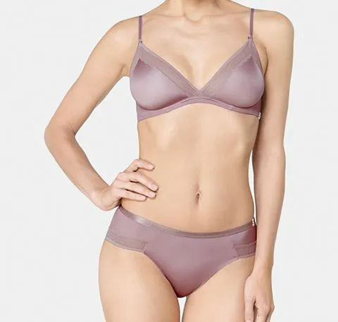 Microfibre mini wire bra [Mauve]