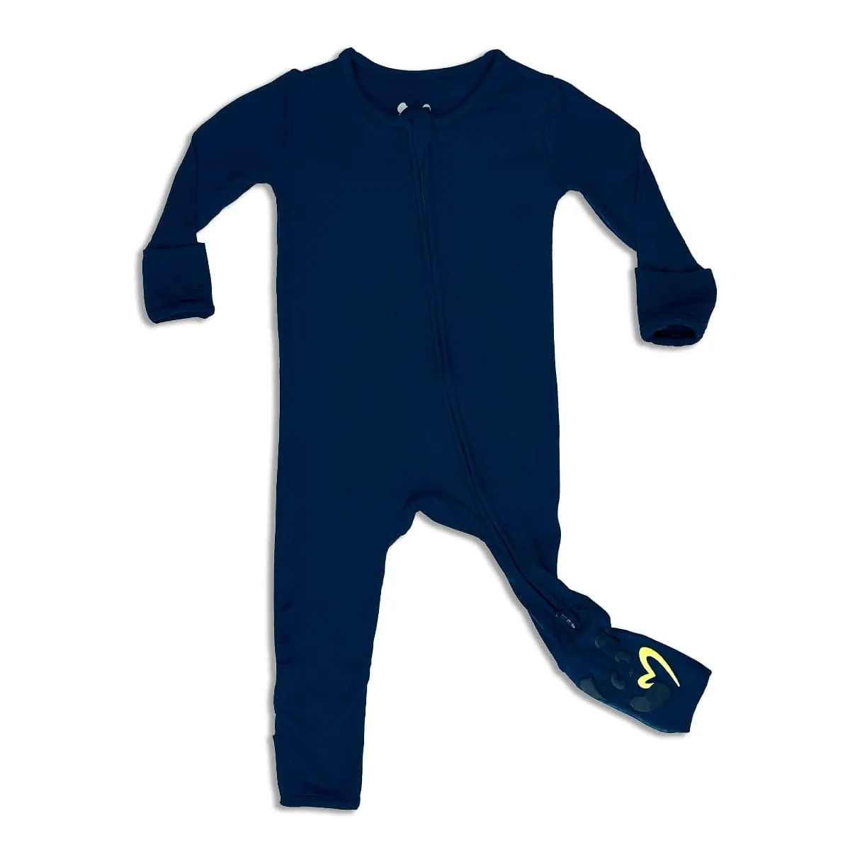 Midnight Blue Bamboo Convertible Footie