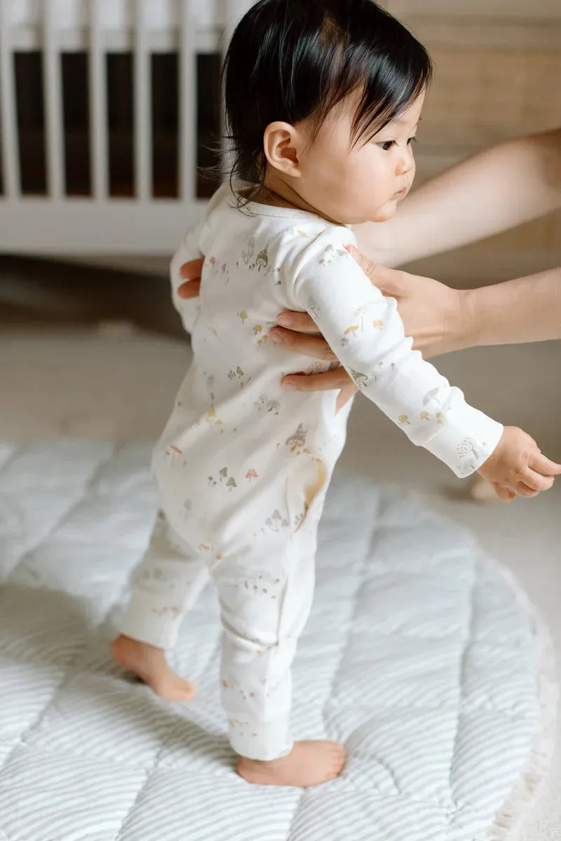 Mini Mushrooms Placket Romper