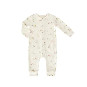 Mini Mushrooms Placket Romper