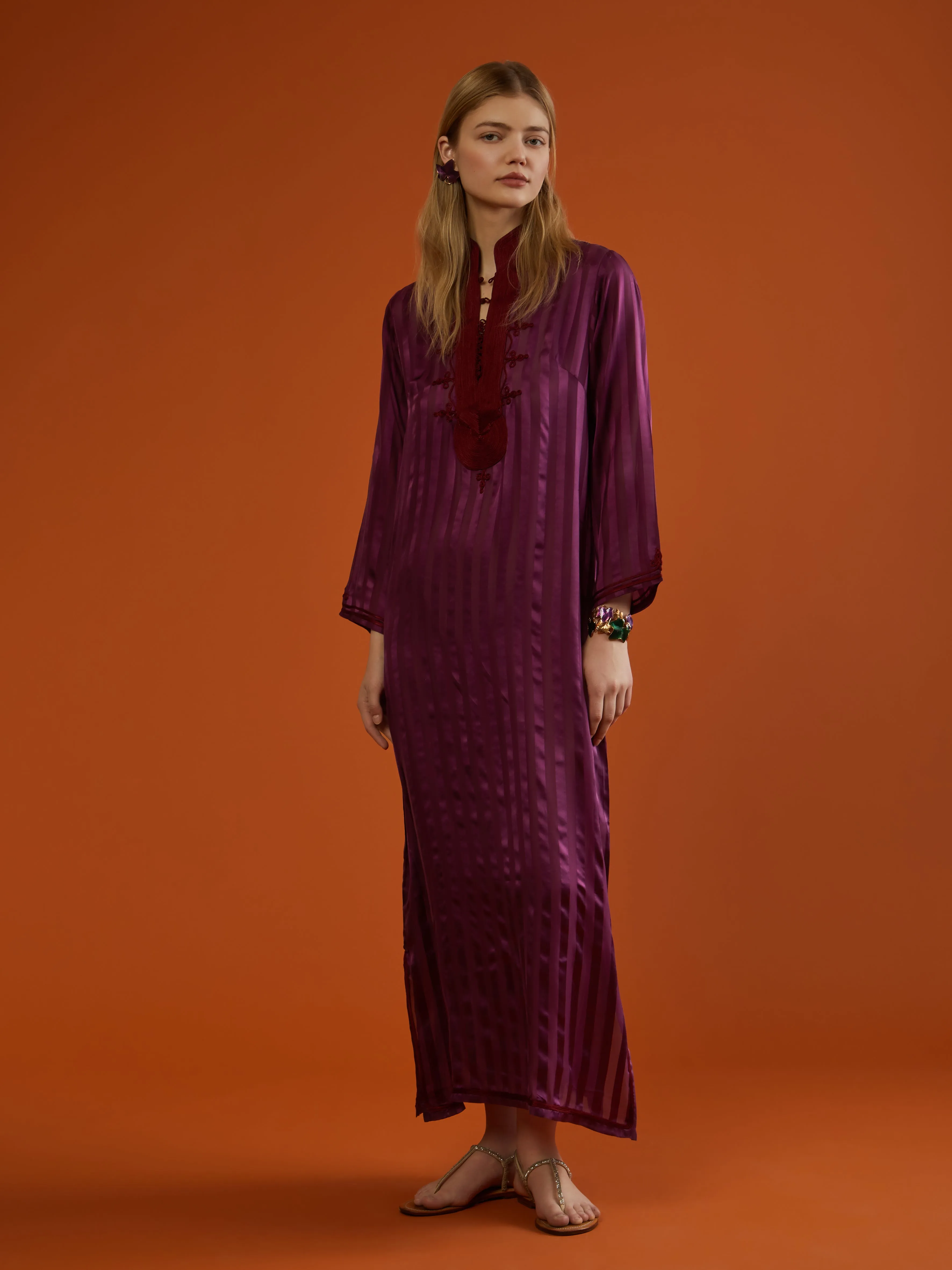 Moroccan Aziza silk kaftan