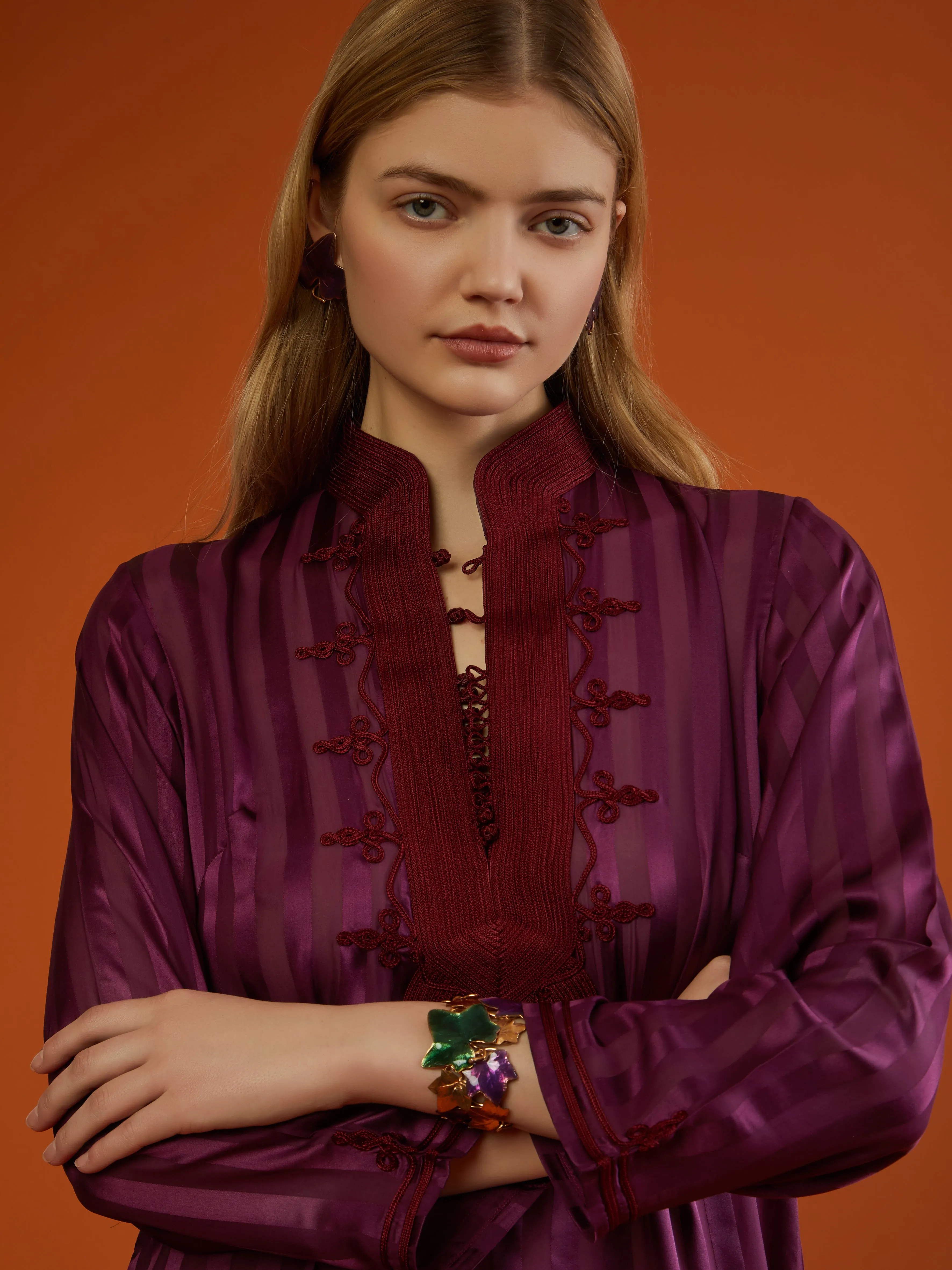 Moroccan Aziza silk kaftan