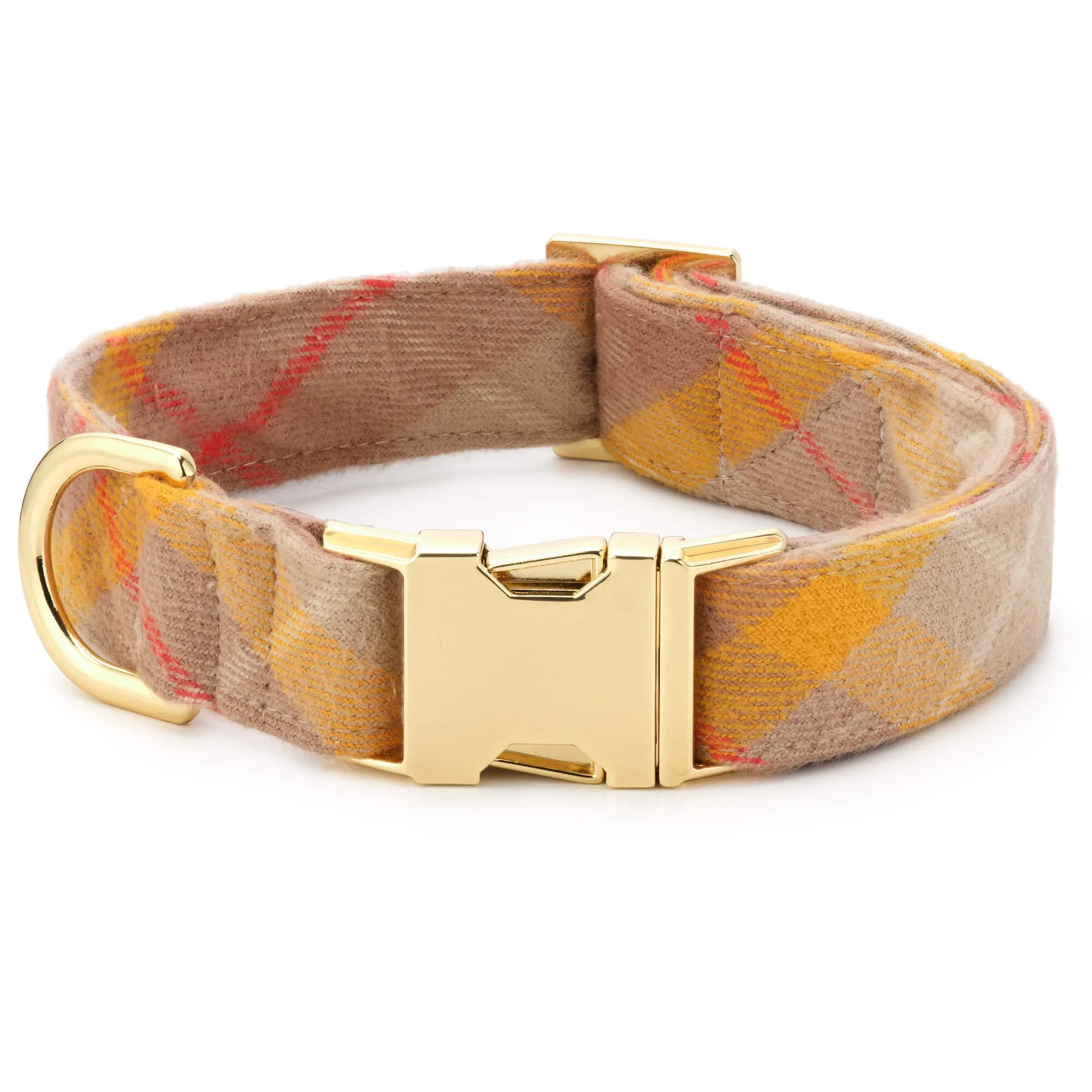 Mustard Plaid Flannel Lady Bow Collar