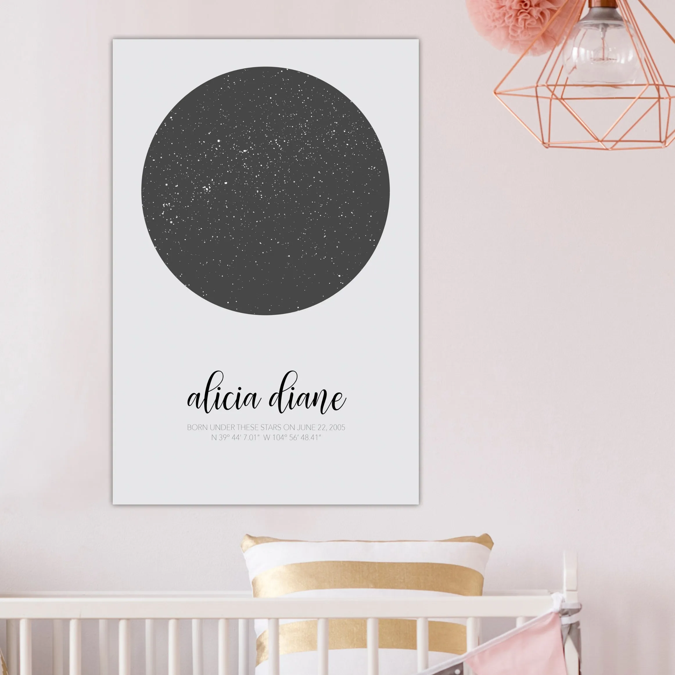 Newborn Star Map Canvas Wall Art