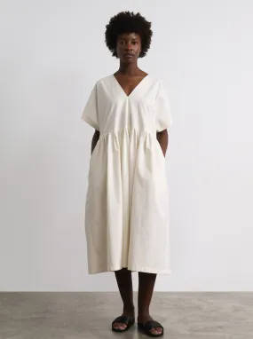 Nico Dress, Organic Cotton Poplin, Natural