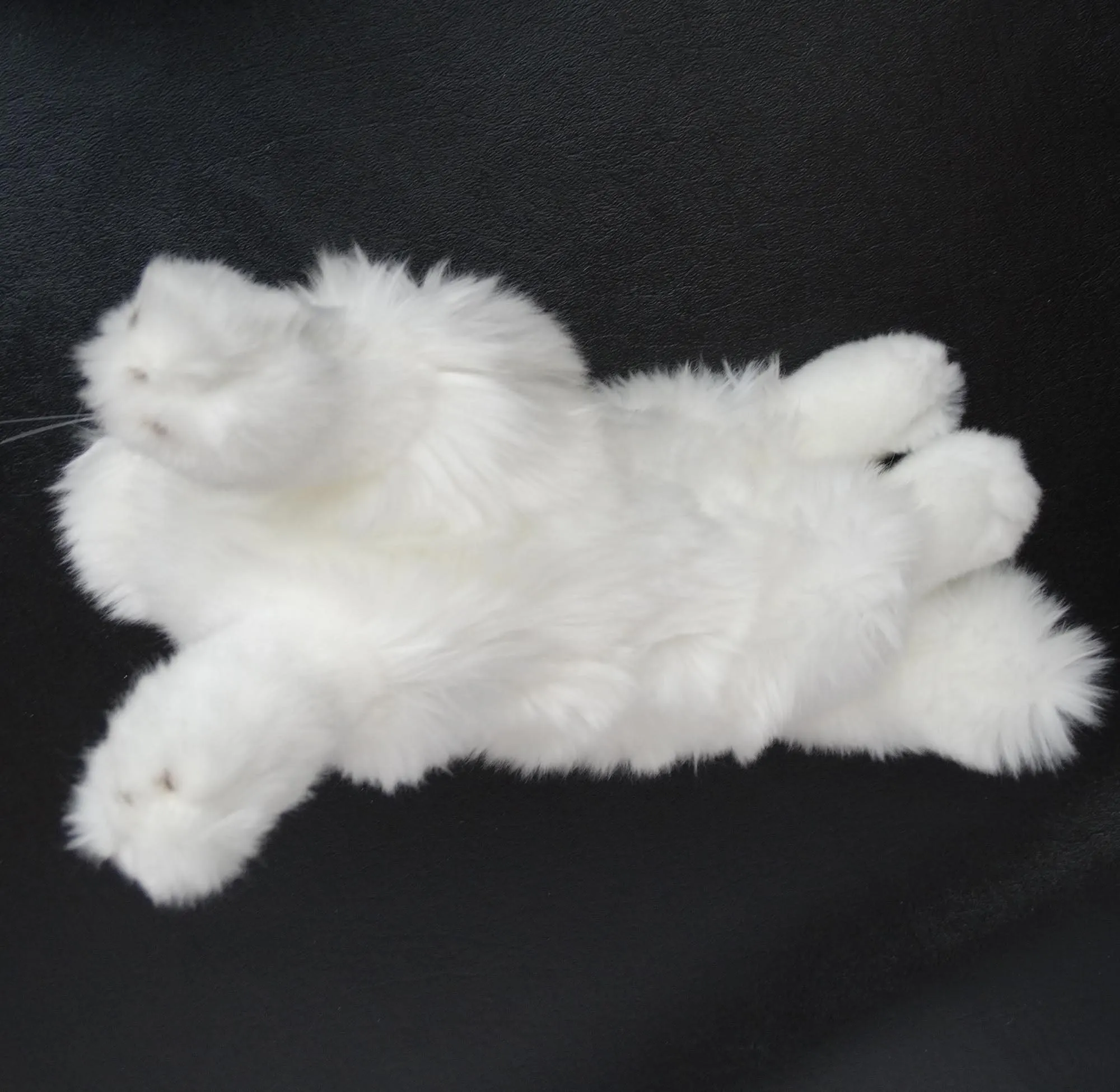 NWT White Angora Plush Cat Stuffed Animal 13.5 in. Cotton/Poly - Hungarian