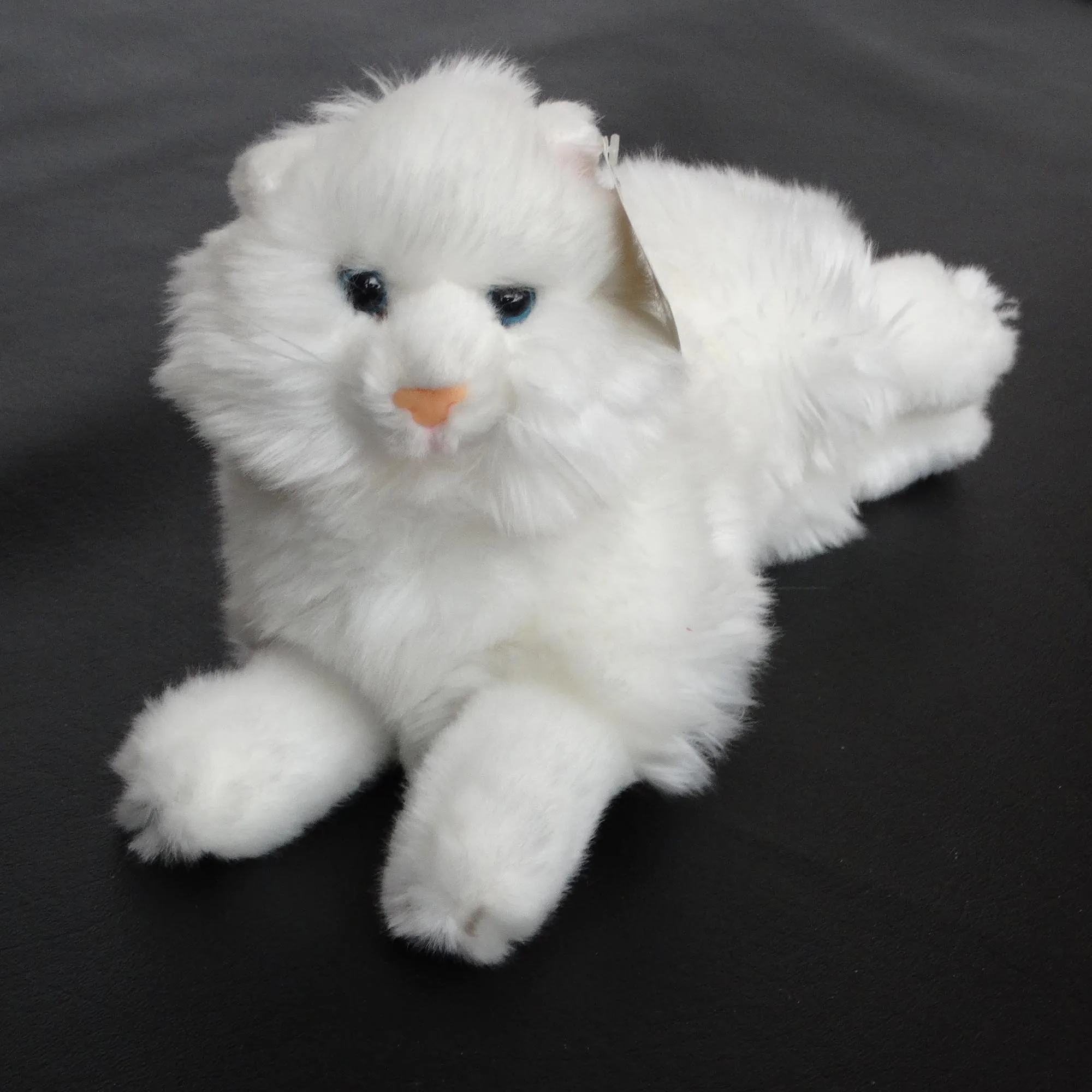 NWT White Angora Plush Cat Stuffed Animal 13.5 in. Cotton/Poly - Hungarian