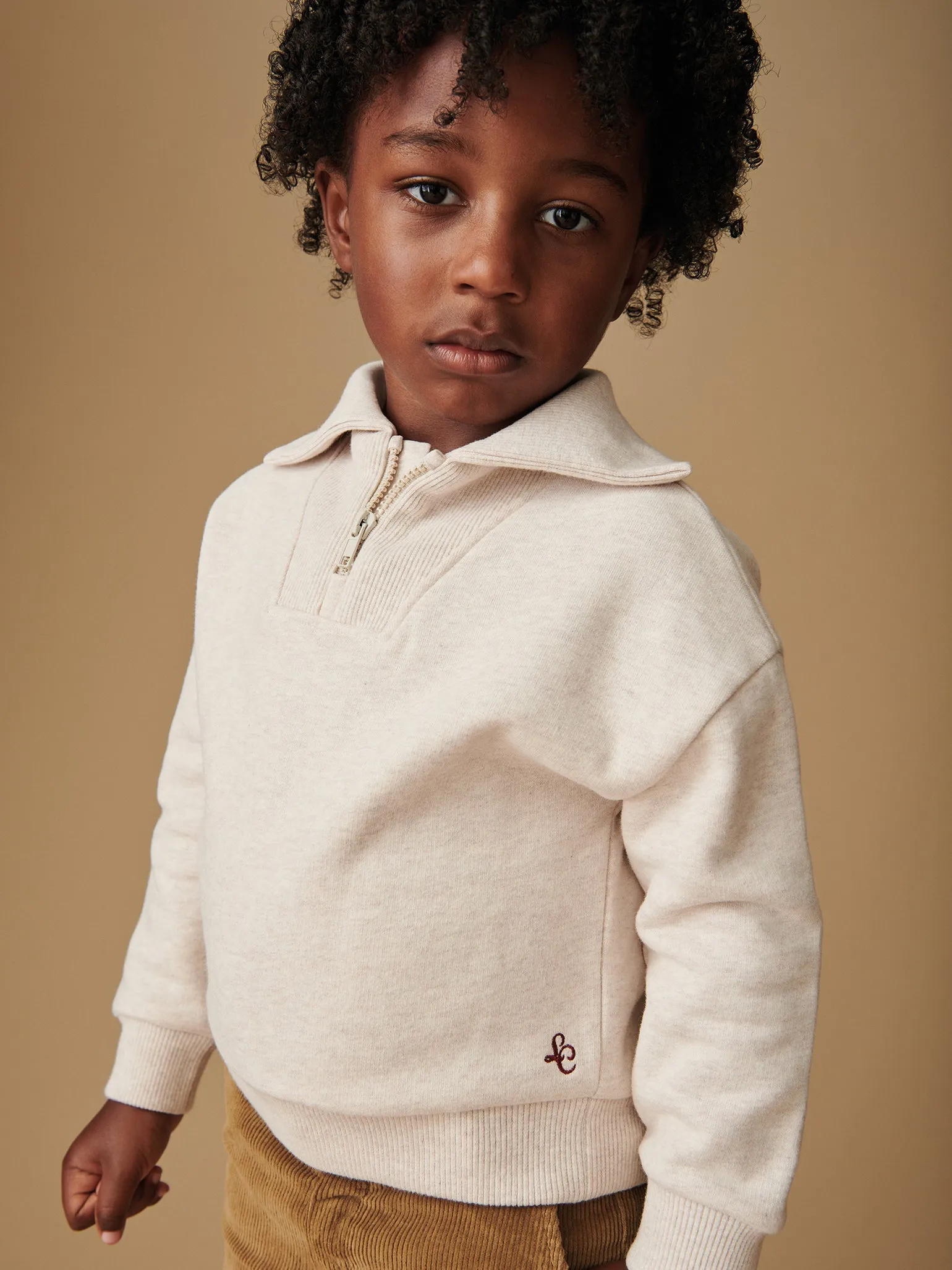 Oatmeal Laza Kids Sweatshirt