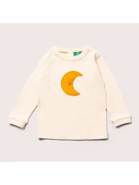 Organic Over the Moon Chest Applique Long Sleeve T-Shirt