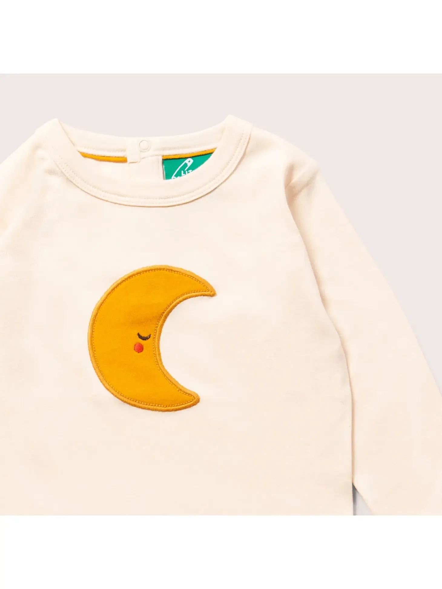 Organic Over the Moon Chest Applique Long Sleeve T-Shirt