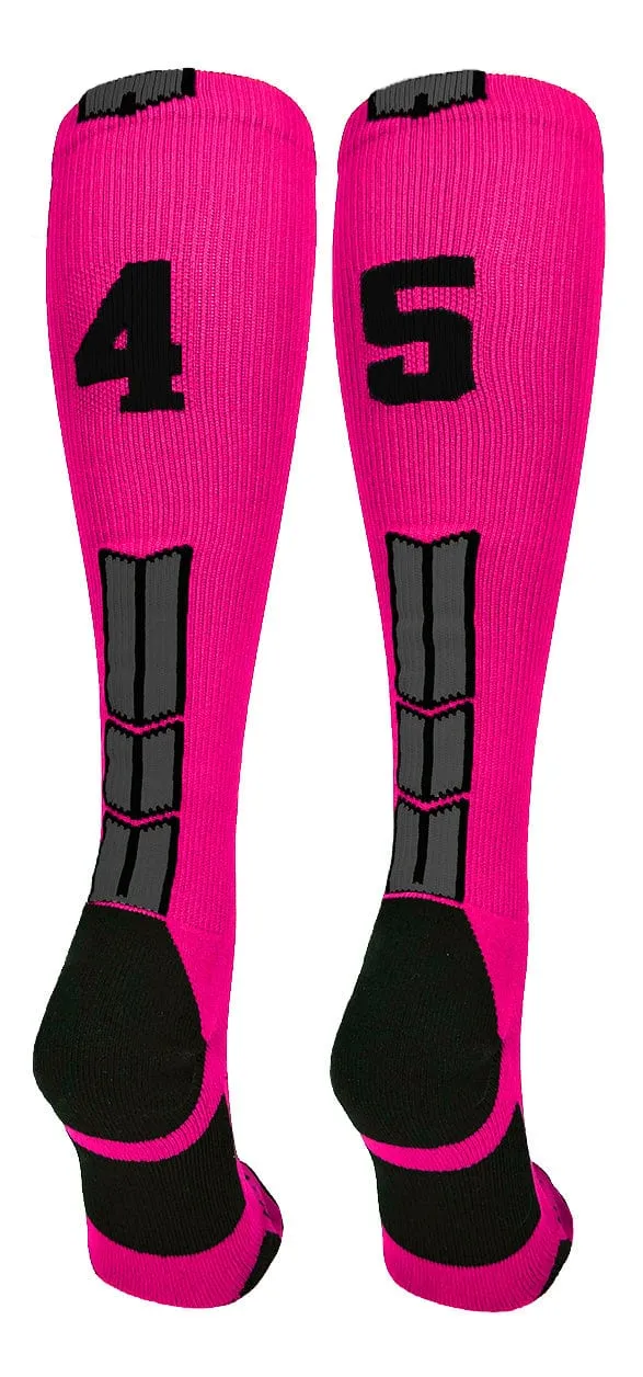 Player Id Jersey Number Socks Over the Calf Length Neon Pink Black