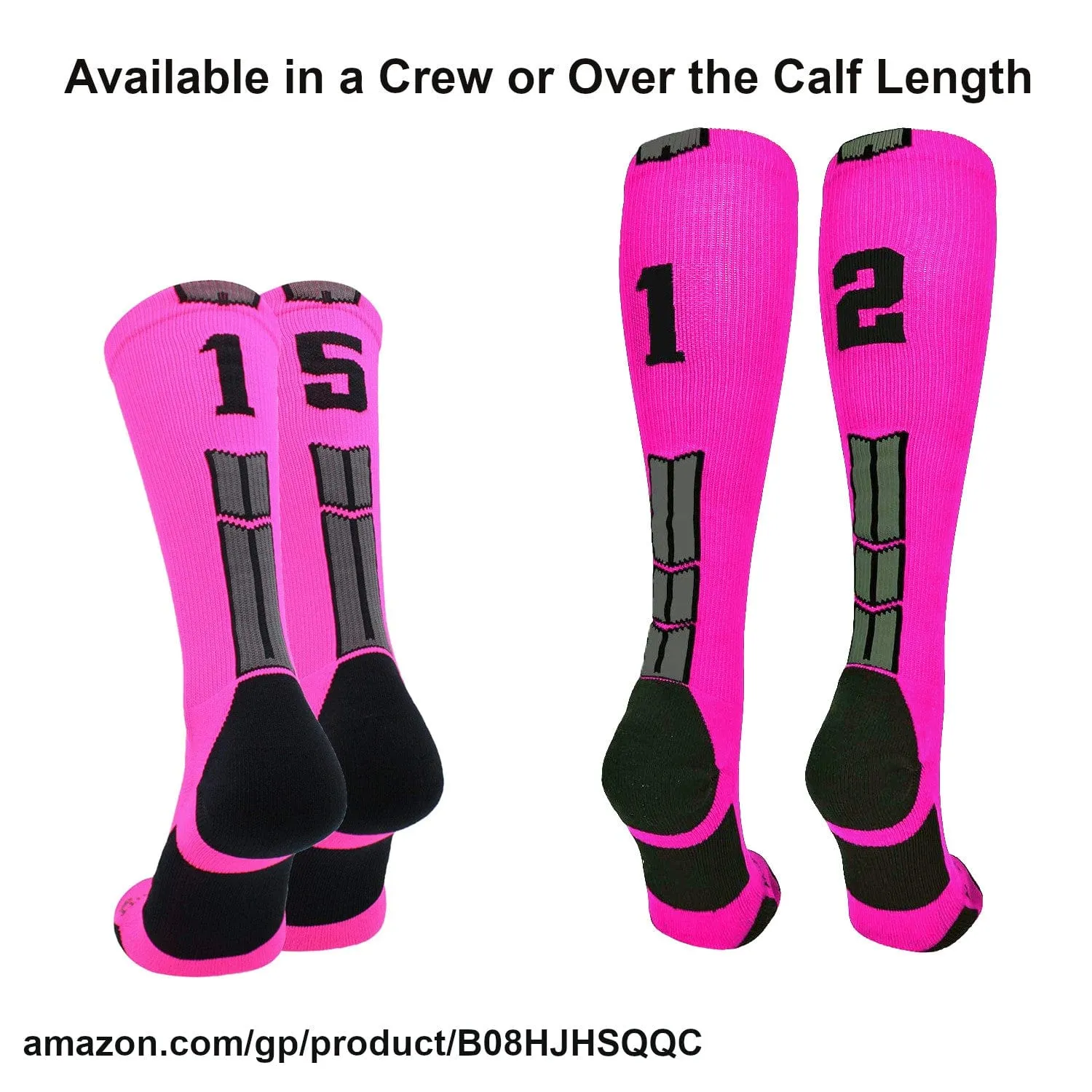 Player Id Jersey Number Socks Over the Calf Length Neon Pink Black