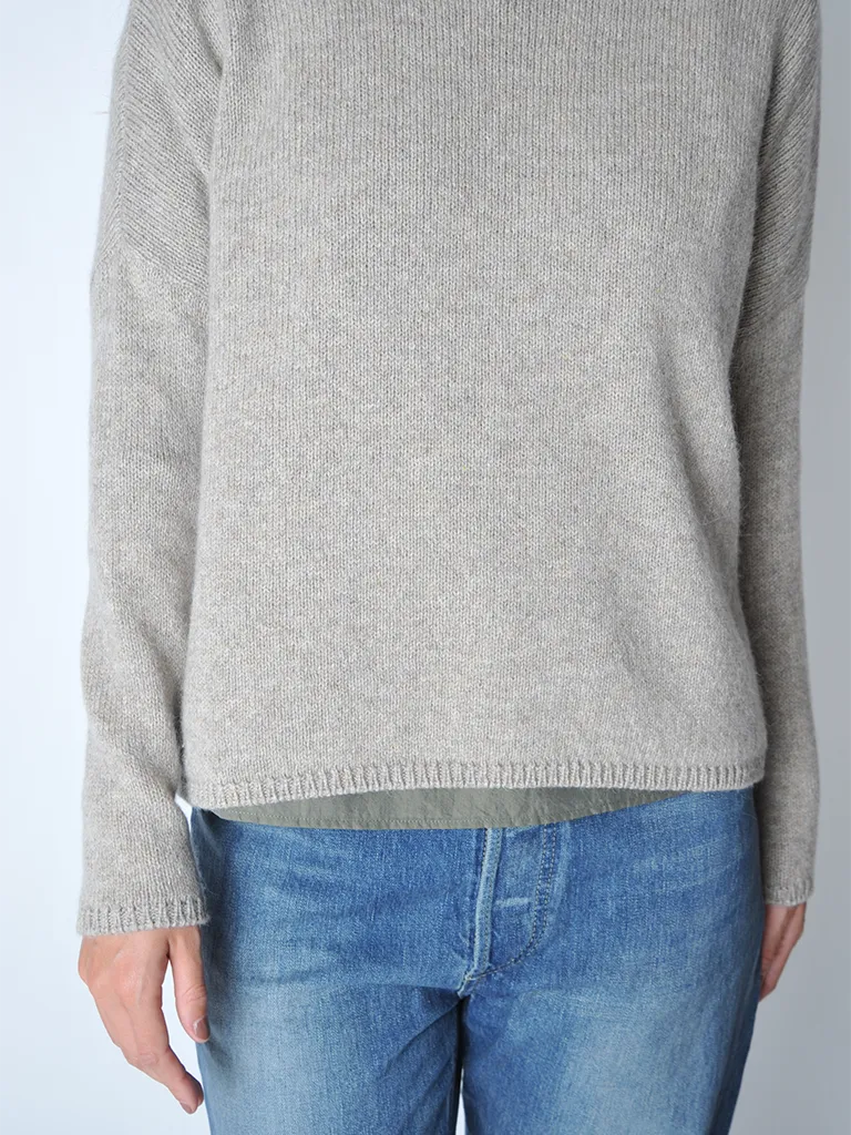 Sand Round Neck Pullover