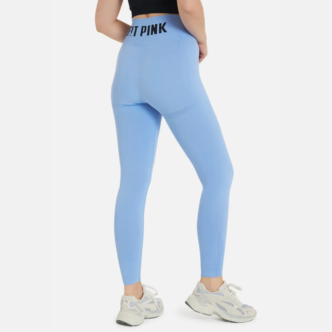 Seamless Compression Leggings V2 in Azure Blue