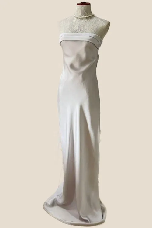 Strapless Sage Sheath Party Dress