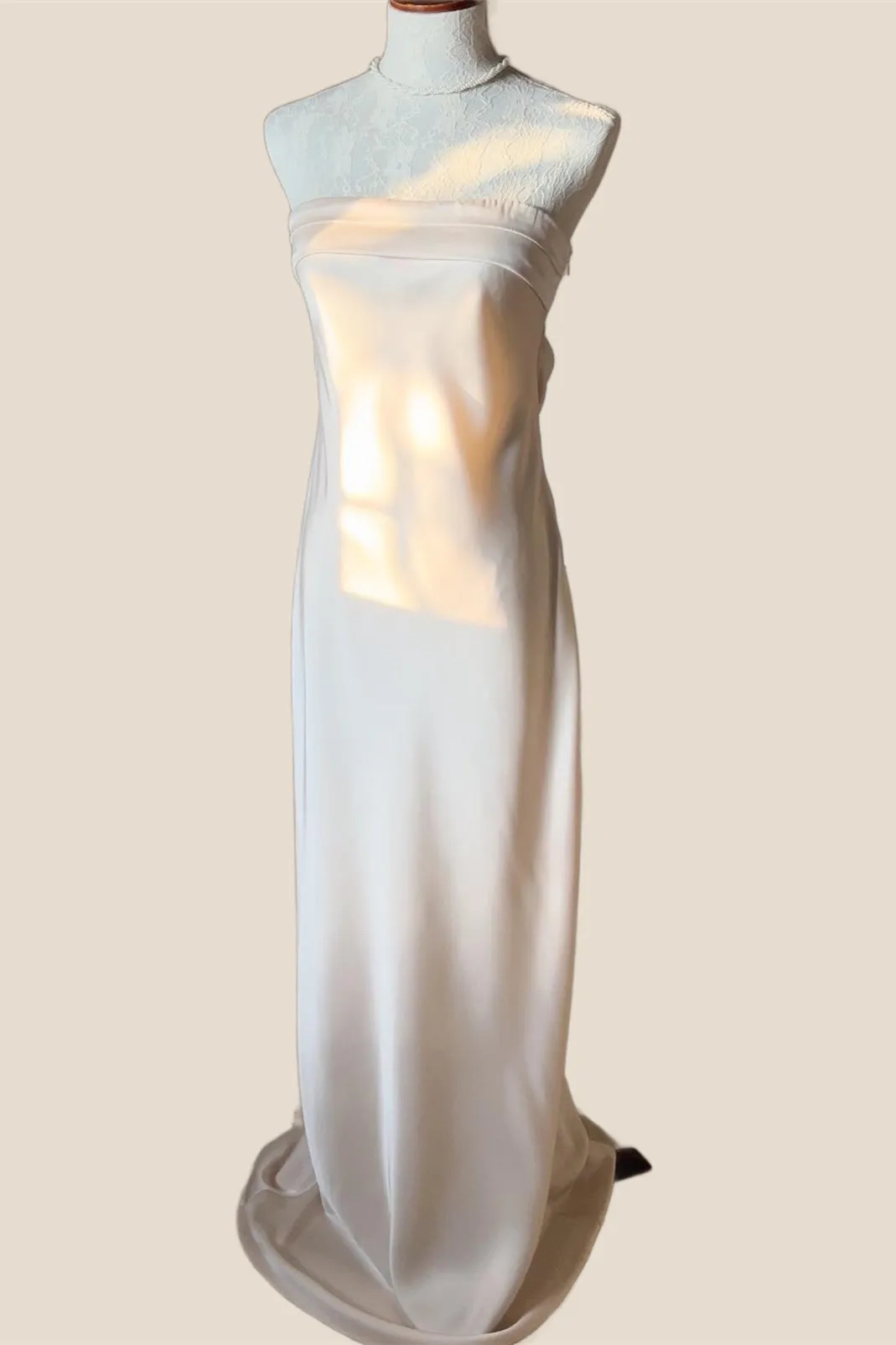 Strapless Sage Sheath Party Dress