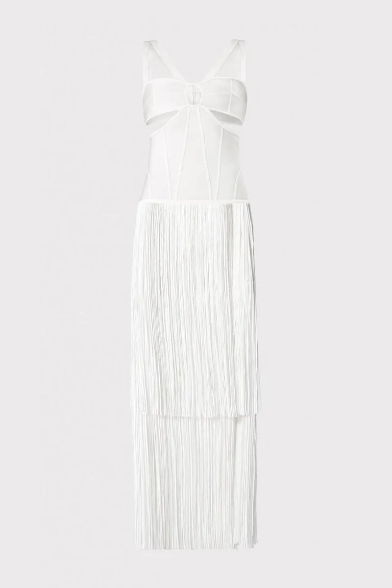 Stunning Allure Fringe Maxi Dress