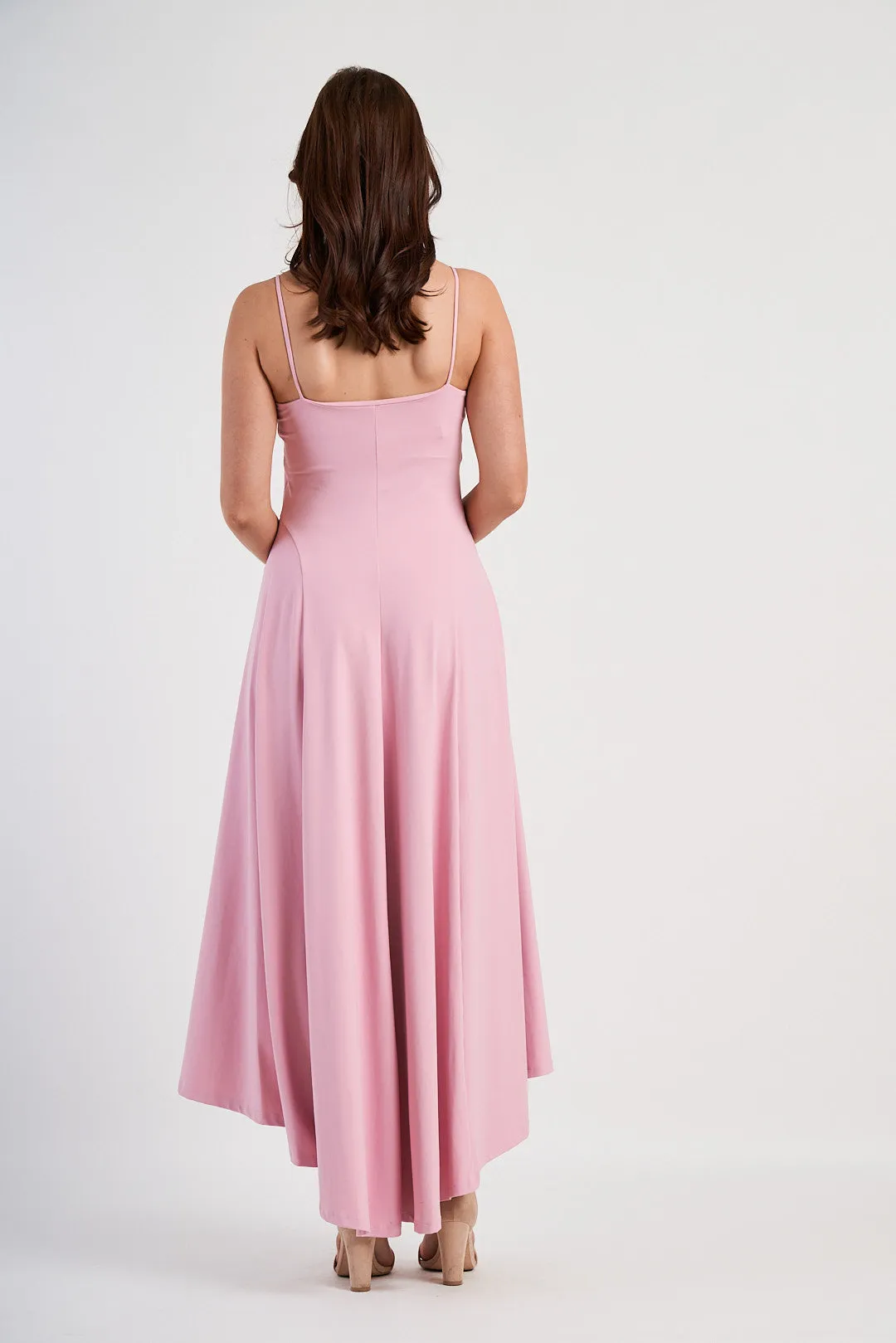 Susan Monaco Pink Spaghetti Strap Dress