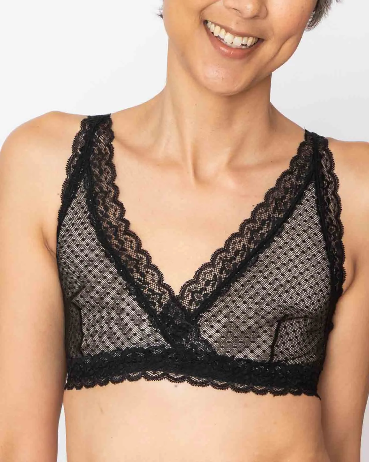 Susan Wrap Front Lace Bralette