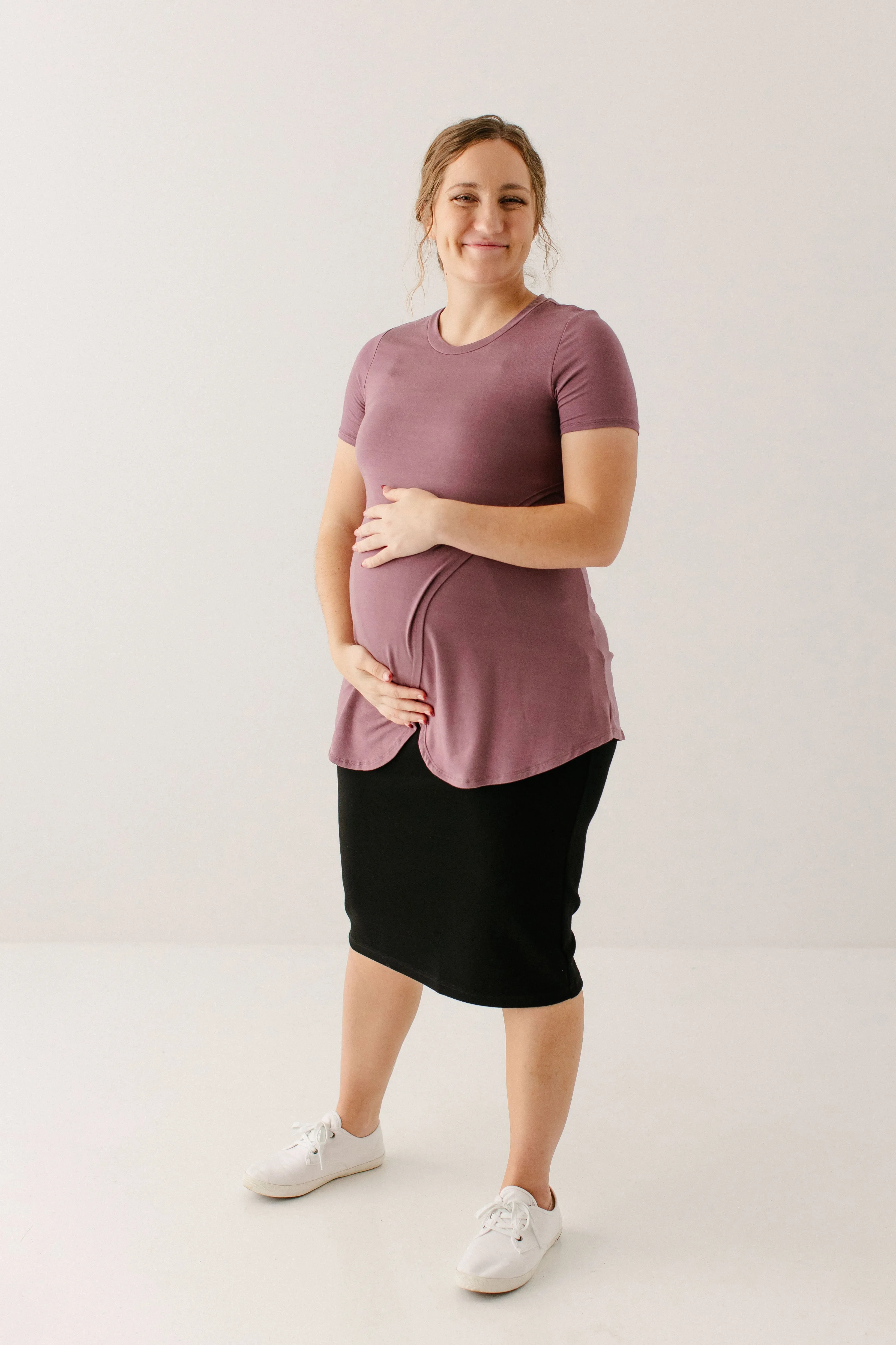 'Tara' Asymmetrical Wrap Maternity Nursing Top FINAL SALE